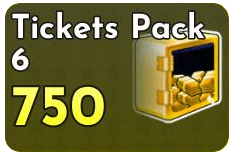 Arise Crossover Shop Tickets Pack 6(750)