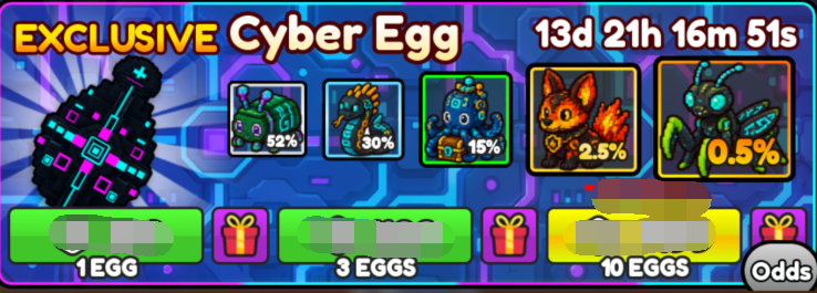 Build A Ring Farm Shop 3x Cyber Eggs