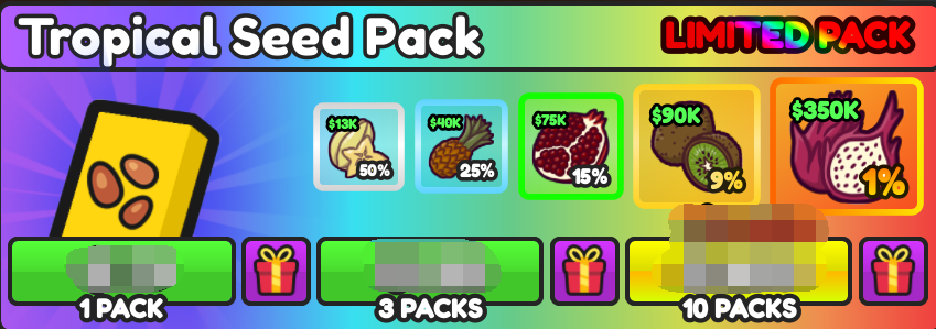 Build A Ring Farm Shop 3x Tropical Seed Pack