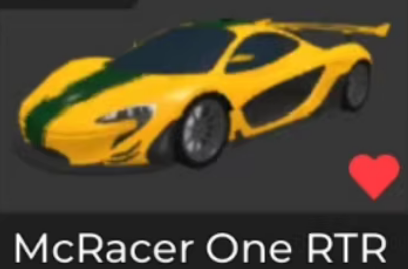 Car Dealership Tycoon Items McRacer One RTR
