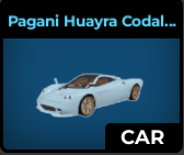 Car Dealership Tycoon Items Pagani Huayra Codalunga