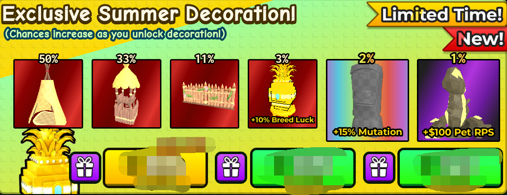 Catch And Tame Shop 1 Exclusive Summer Decoration