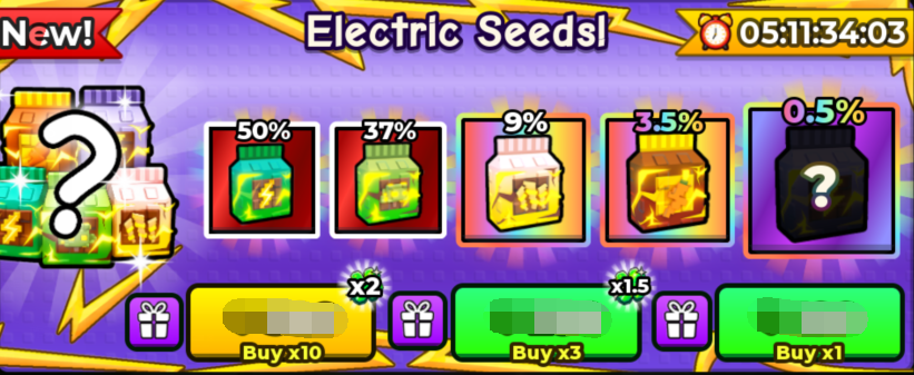Catch And Tame Shop Electric Seeds×3