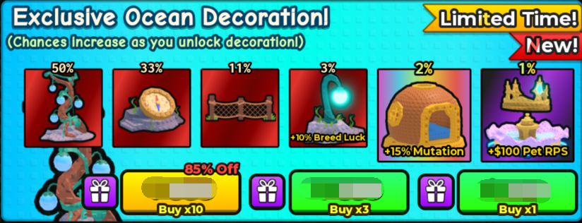 Catch And Tame Shop Exclusive Ocean Decoration×10