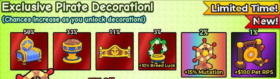 Catch And Tame Shop Exclusive Pirate Decorationnl x1