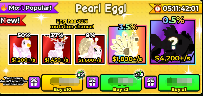Catch And Tame Shop Pearl Egg×1