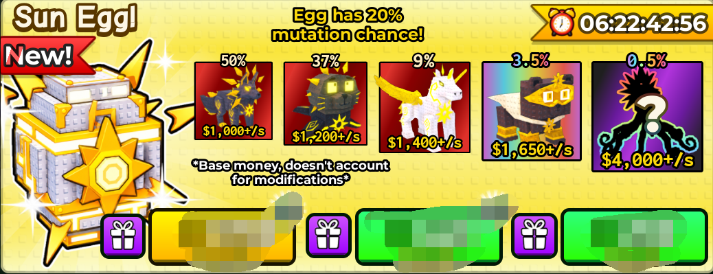Catch And Tame Shop Sun Egg*3