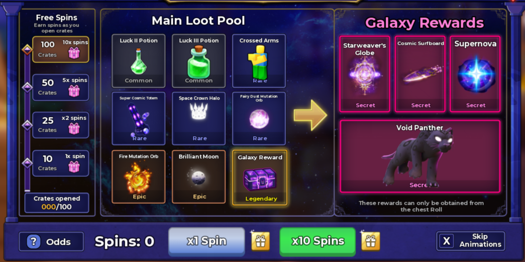 Fish It Shop 10 Galaxy Spins