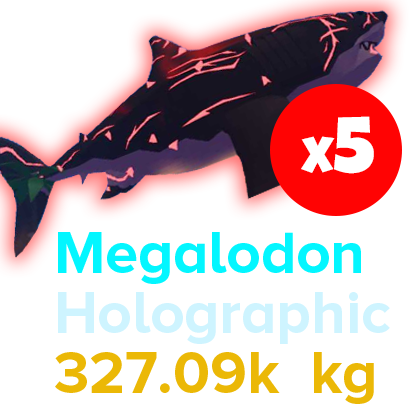 Fish It Shop x5 Megalodon(can sell it for 1.3M coins each)