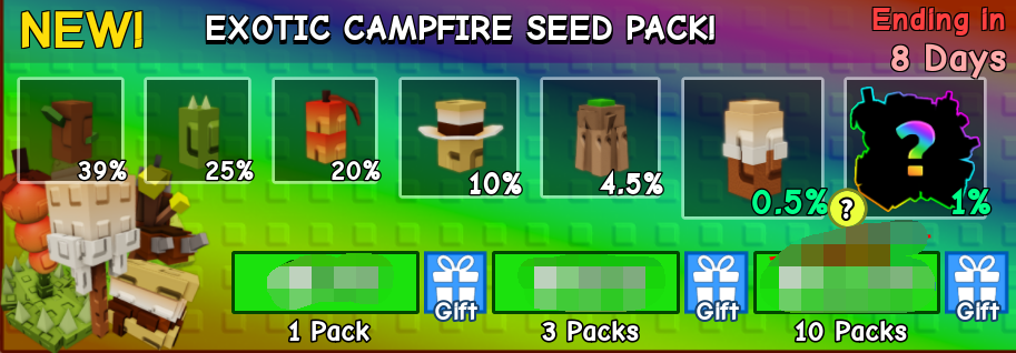 Grow a Garden Items Exotic Campfire Seed Pack