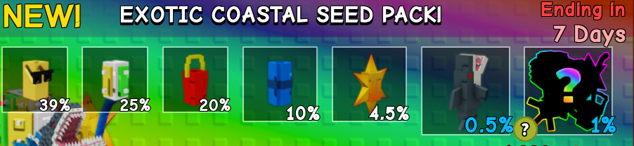 Grow a Garden Items Exotic Coastal Seed Pack
