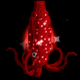 Grow a Garden Items Nightmare Ruby Squid (HUGE) (60-62KG Age 100)