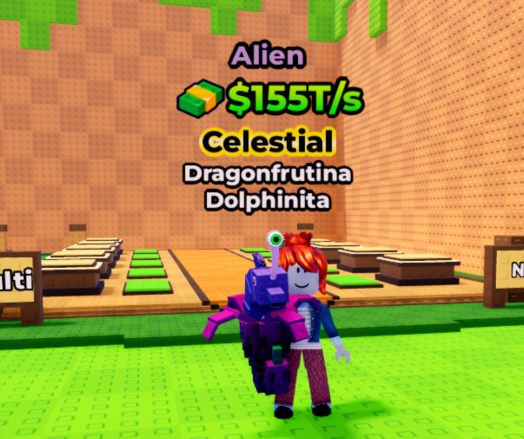 Kick a Lucky Block Shop Alien Dragonfrutina Dolphinita(155T/s)