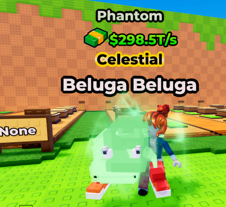 Kick a Lucky Block Shop Phantom Beluga Beluga(298.5T/s)