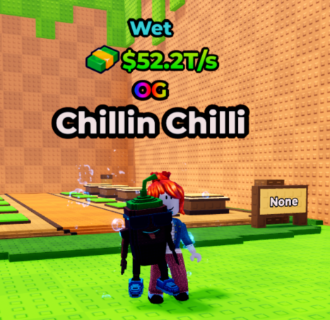 Kick a Lucky Block Shop Wet Chillin Chilli(52.2T/s)