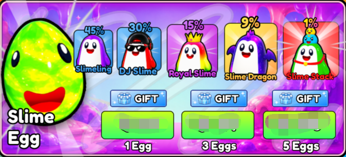 Knockout Shop 5 Slime Eggs