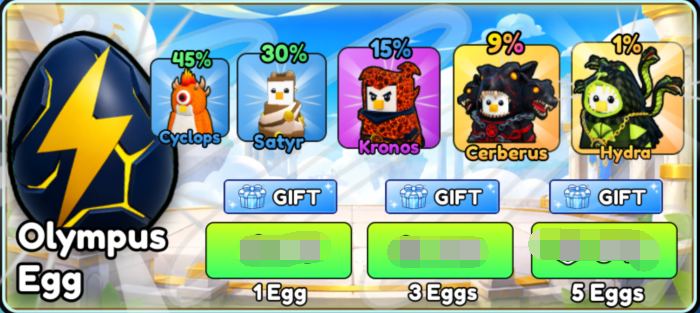Knockout Shop 5 Olympus Eggs