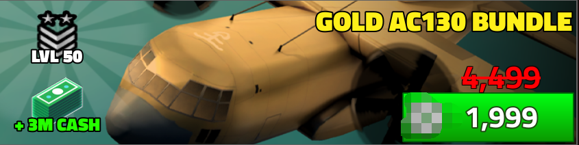 Military Tycoon Gold AC130 Bundle