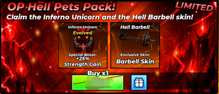 Muscle Legends OP Hell Pets Pack