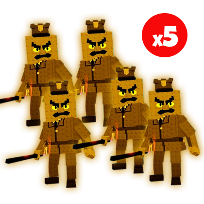 Plants vs Brainrots Shop x5 Gold Wardenelli Brickatoni