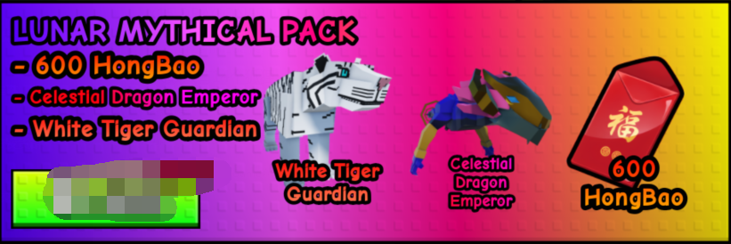 Raise Animals Shop Lunar Mythical Pack