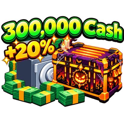 Sniper Arena Shop 300000 Cash+1 Cash Gun Case(Halloween)