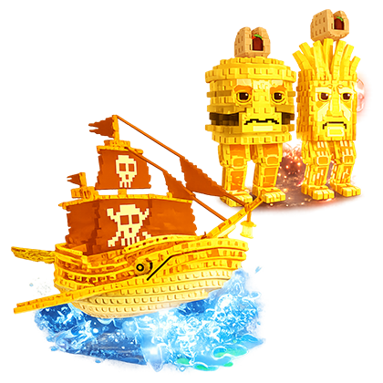Steal a Brainrot Shop Gold Capitano Moby + Gold Burguro And Fryuro Bundle
