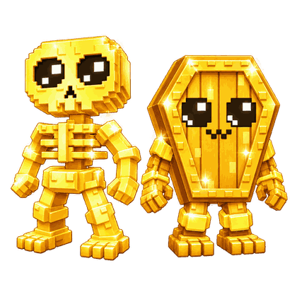 Steal a Brainrot Shop Gold Skelly and Coffy