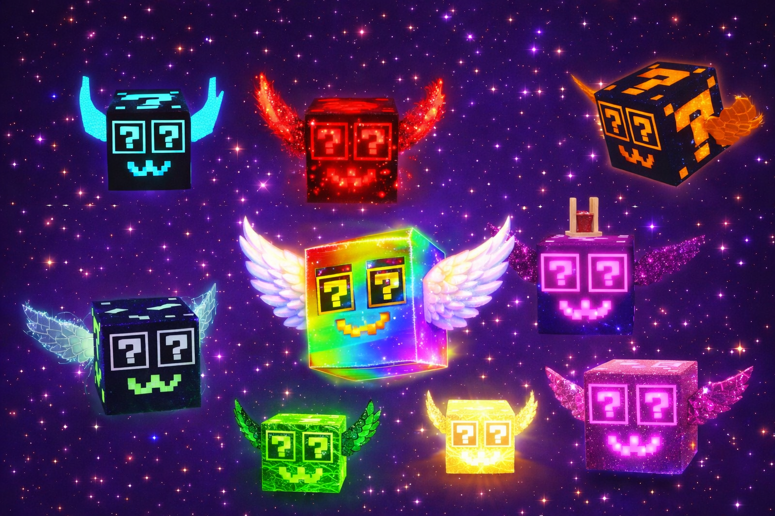 Different types of Secret Lucky Blocks